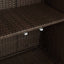 Opbevaringsskab med hylde med dør Brun 100 x 36 x 102 cm Rattan