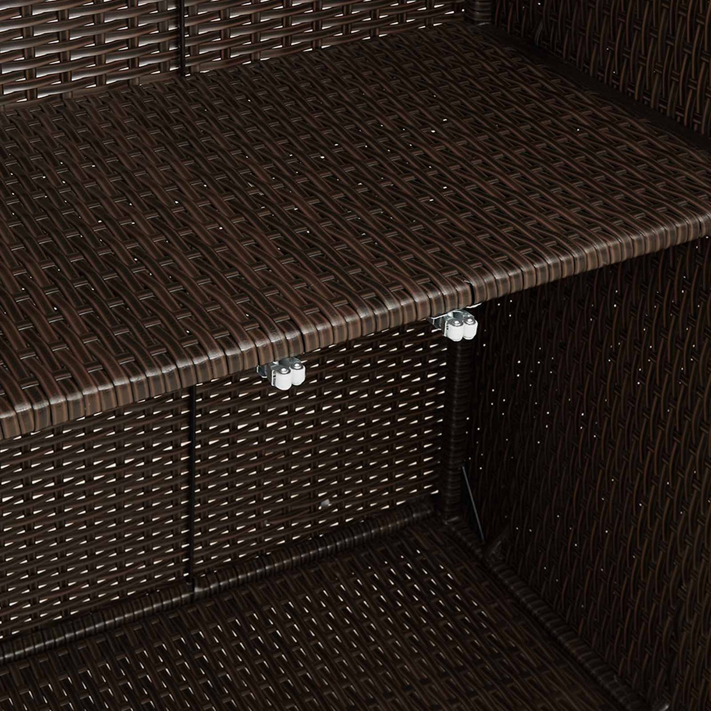 Opbevaringsskab med hylde med dør Brun 100 x 36 x 102 cm Rattan
