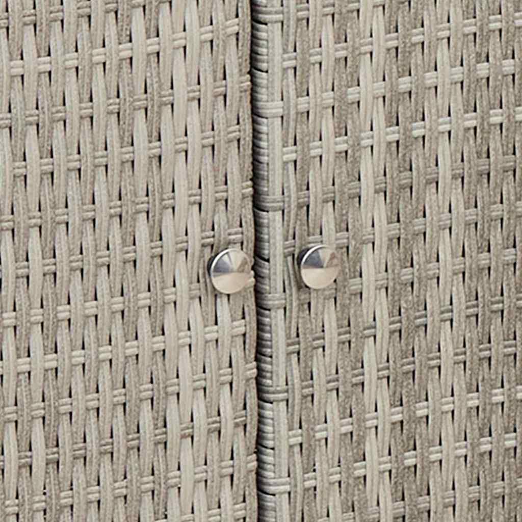 Opbevaringsskab med hylde Lysegrå 100 x 36 x 102 cm Rattan