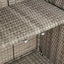 Opbevaringsskab med hylde Lysegrå 100 x 36 x 102 cm Rattan