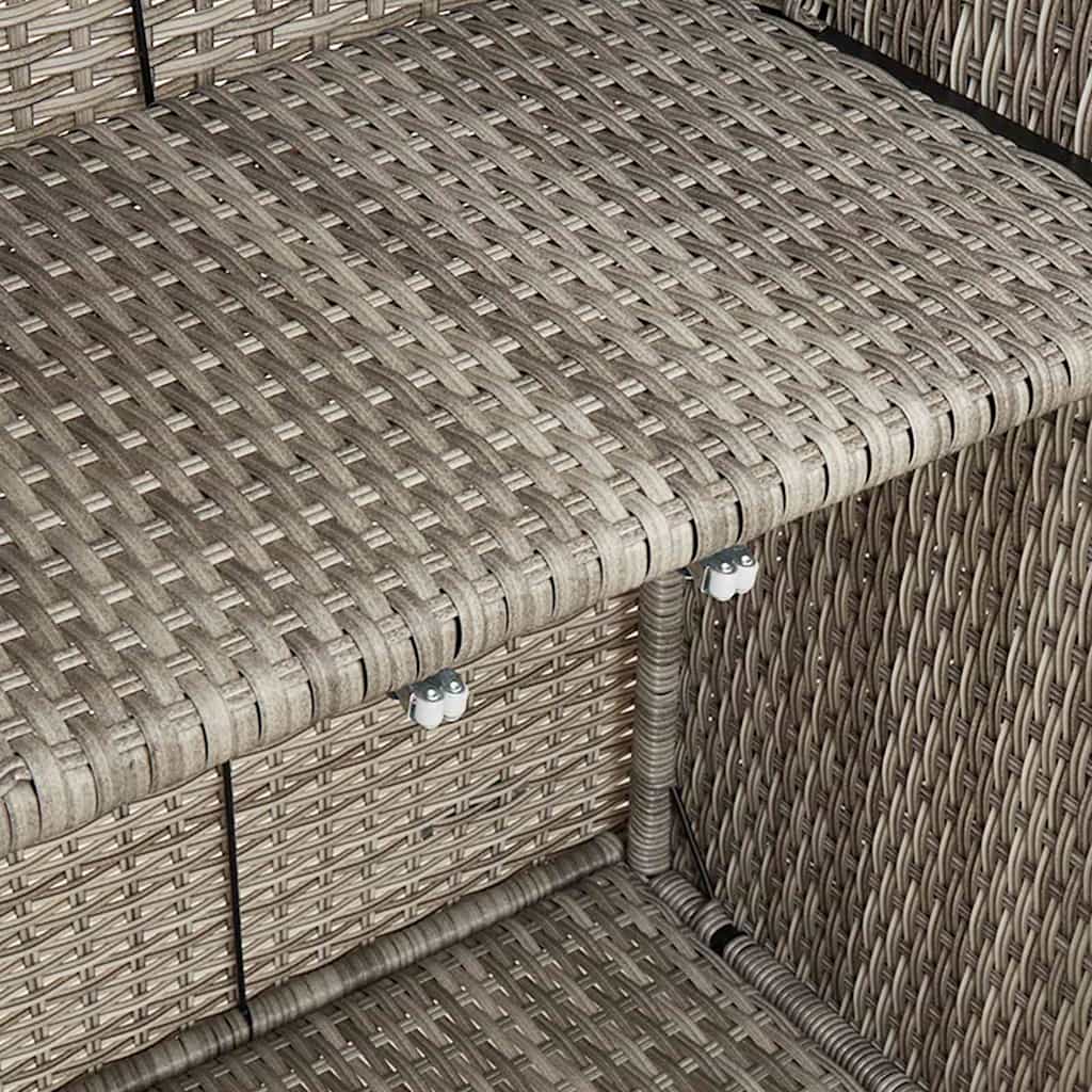 Opbevaringsskab med hylde Lysegrå 100 x 36 x 102 cm Rattan