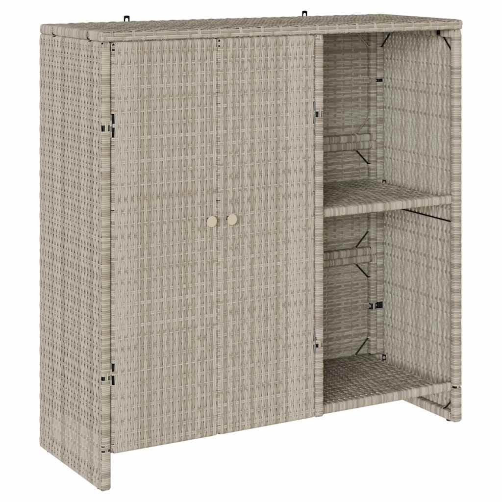 Opbevaringsskab med hylde Lysegrå 100 x 36 x 102 cm Rattan
