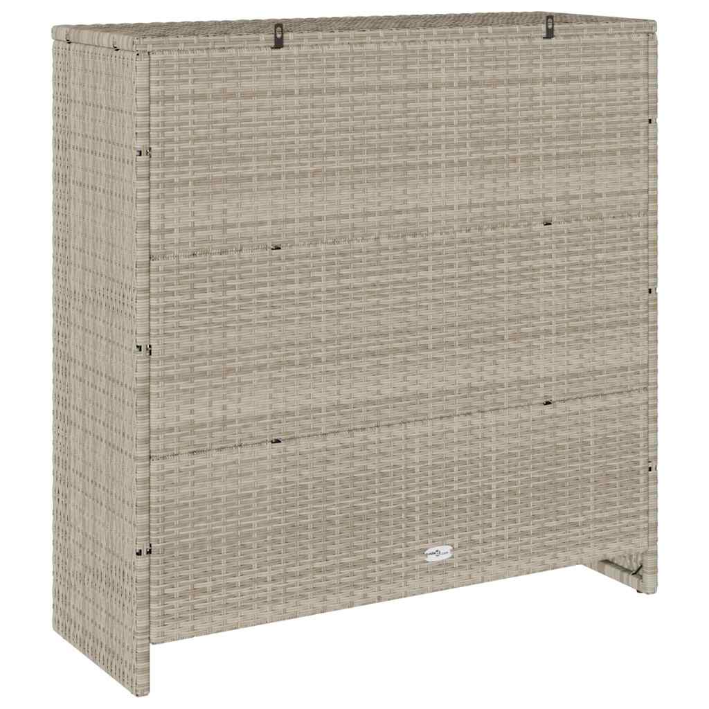 Opbevaringsskab med hylde Lysegrå 100 x 36 x 102 cm Rattan