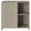 Opbevaringsskab med hylde Lysegrå 100 x 36 x 102 cm Rattan