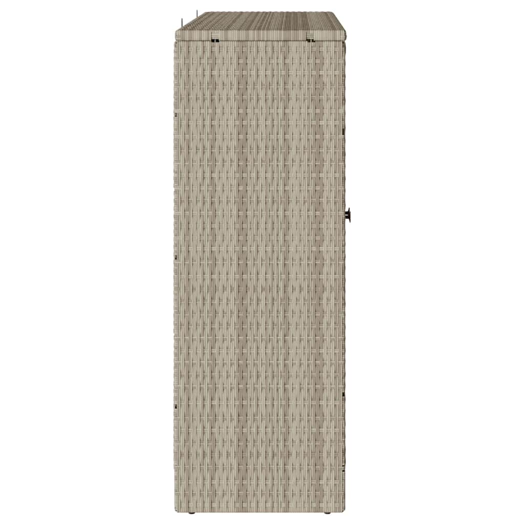 Opbevaringsskab med hylde Lysegrå 100 x 36 x 102 cm Rattan