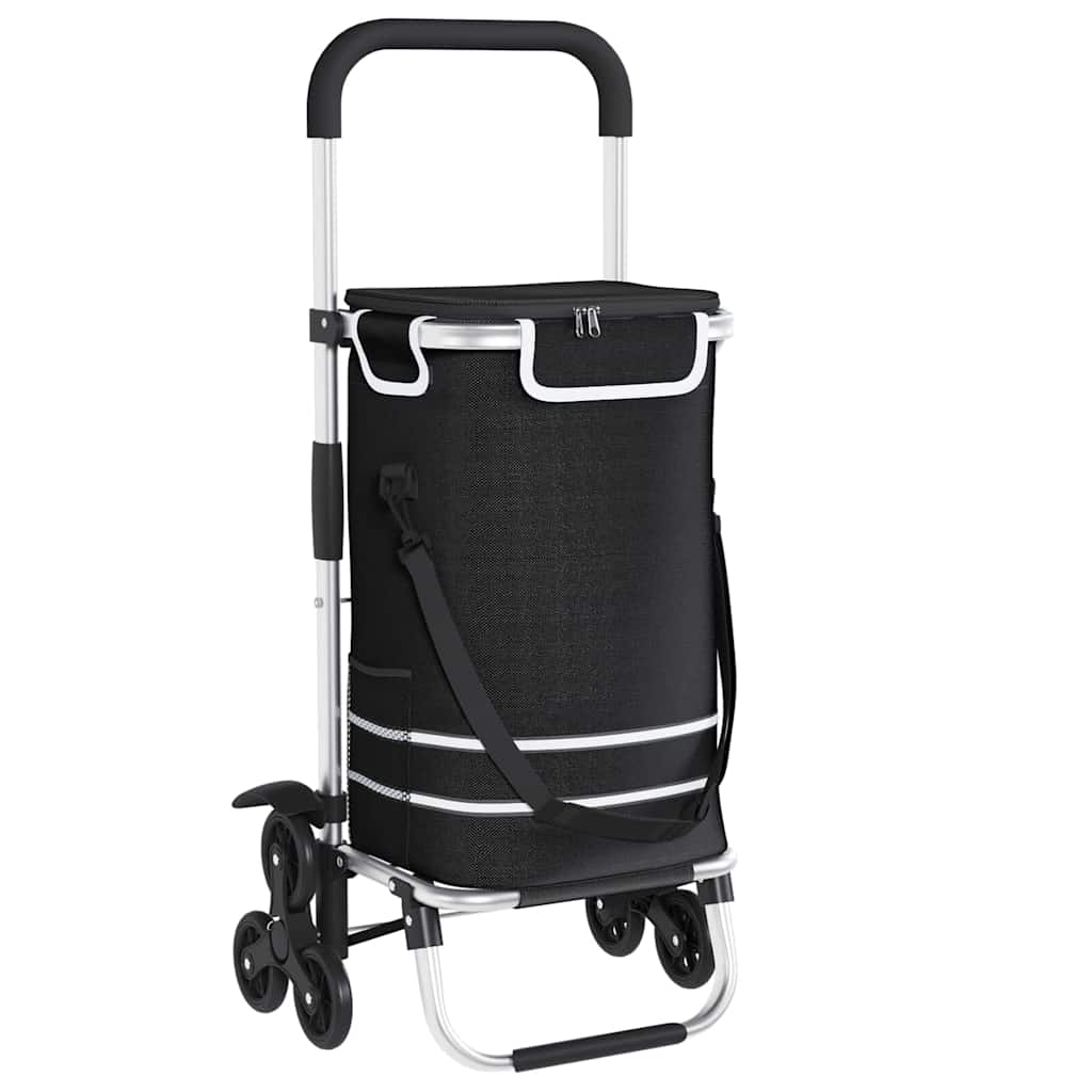Indkøbsvogn Sort 47 x 39 x 100,5 cm Oxford stof