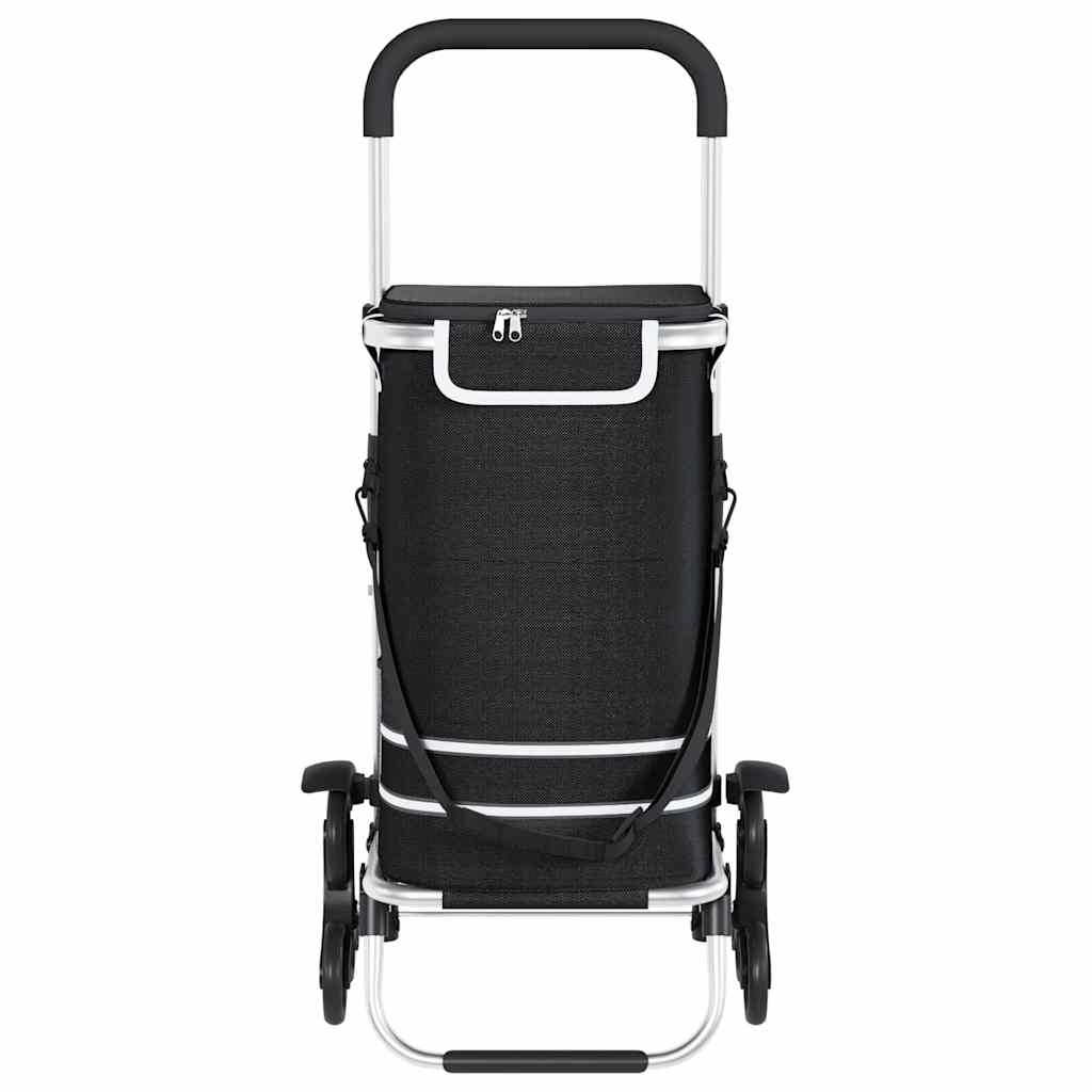Indkøbsvogn Sort 47 x 39 x 100,5 cm Oxford stof