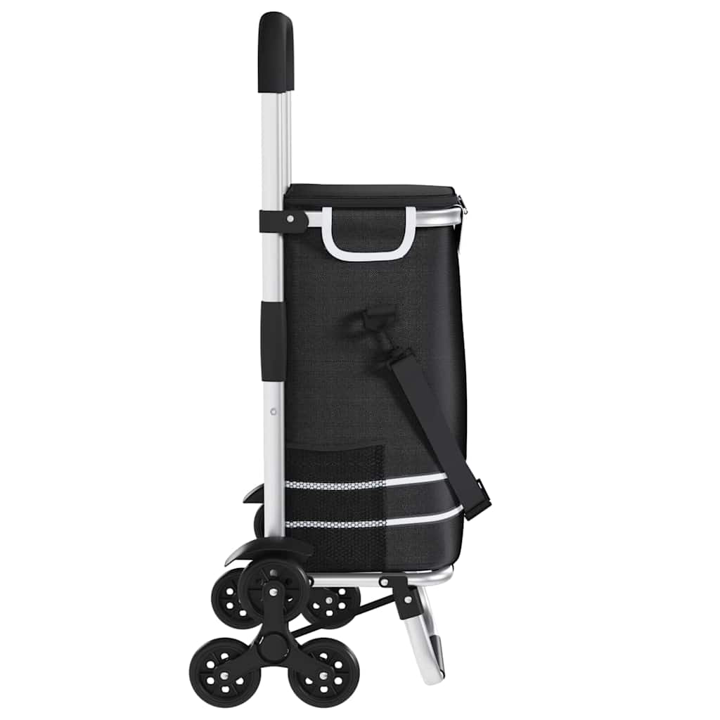 Indkøbsvogn Sort 47 x 39 x 100,5 cm Oxford stof