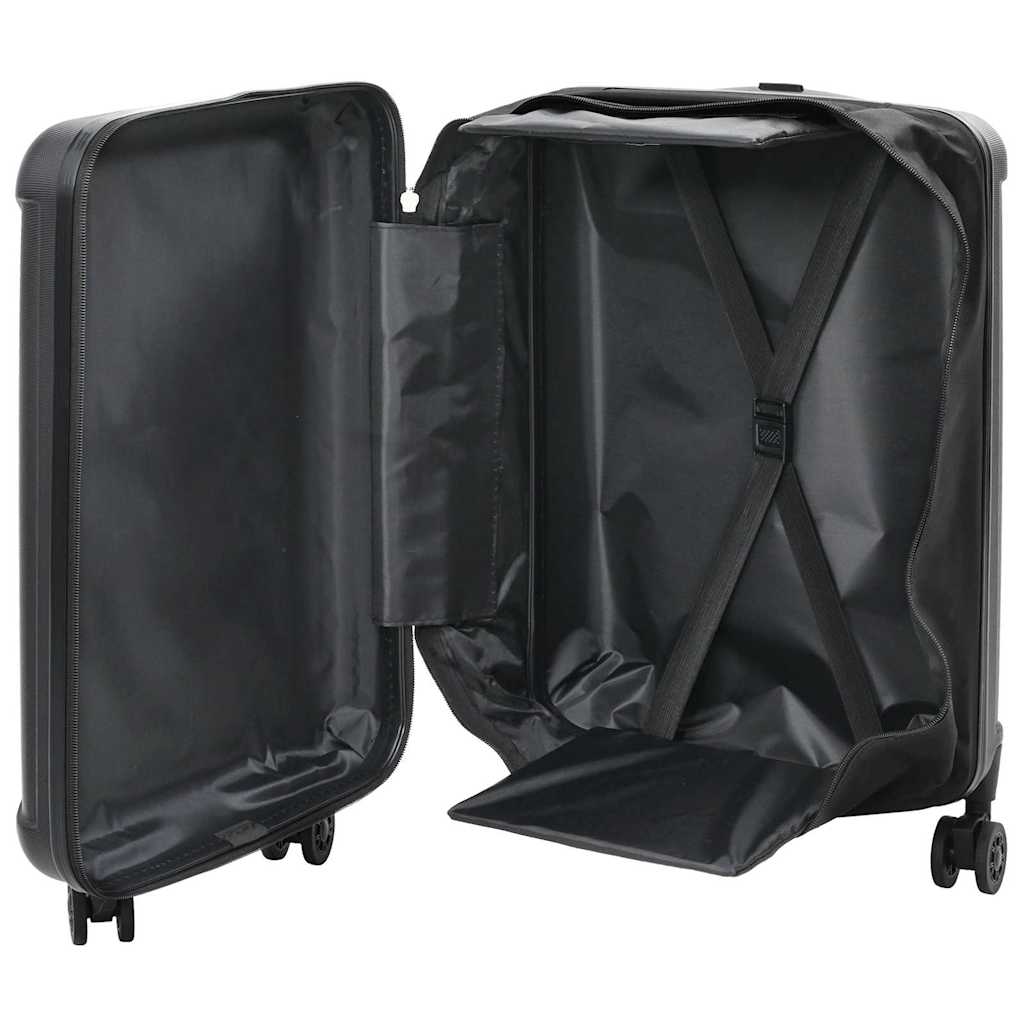 Kuffert med lås Sort 34 x 23 x 55.5 cm ABS Plastik