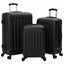 Kuffert med lås 3 pcs Sort 50 x 31 x 78 cm ABS Plastik