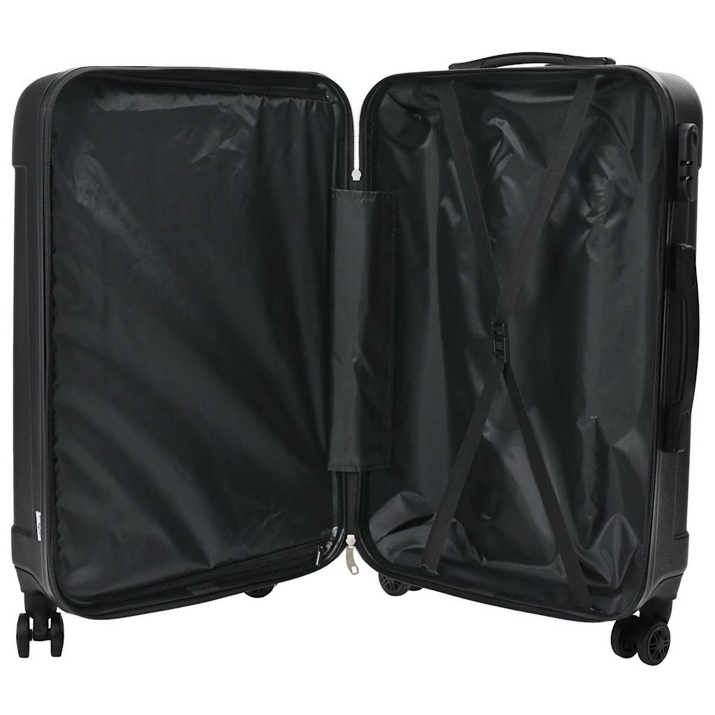 Kuffert med lås 3 stk. Sort 50 x 31 x 78 cm ABS Plastik