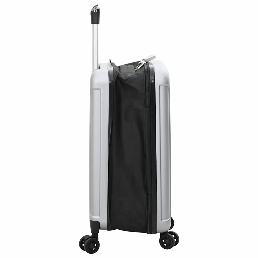 Kuffert med lås Sølv 34 x 23 x 55.5 cm ABS Plastik