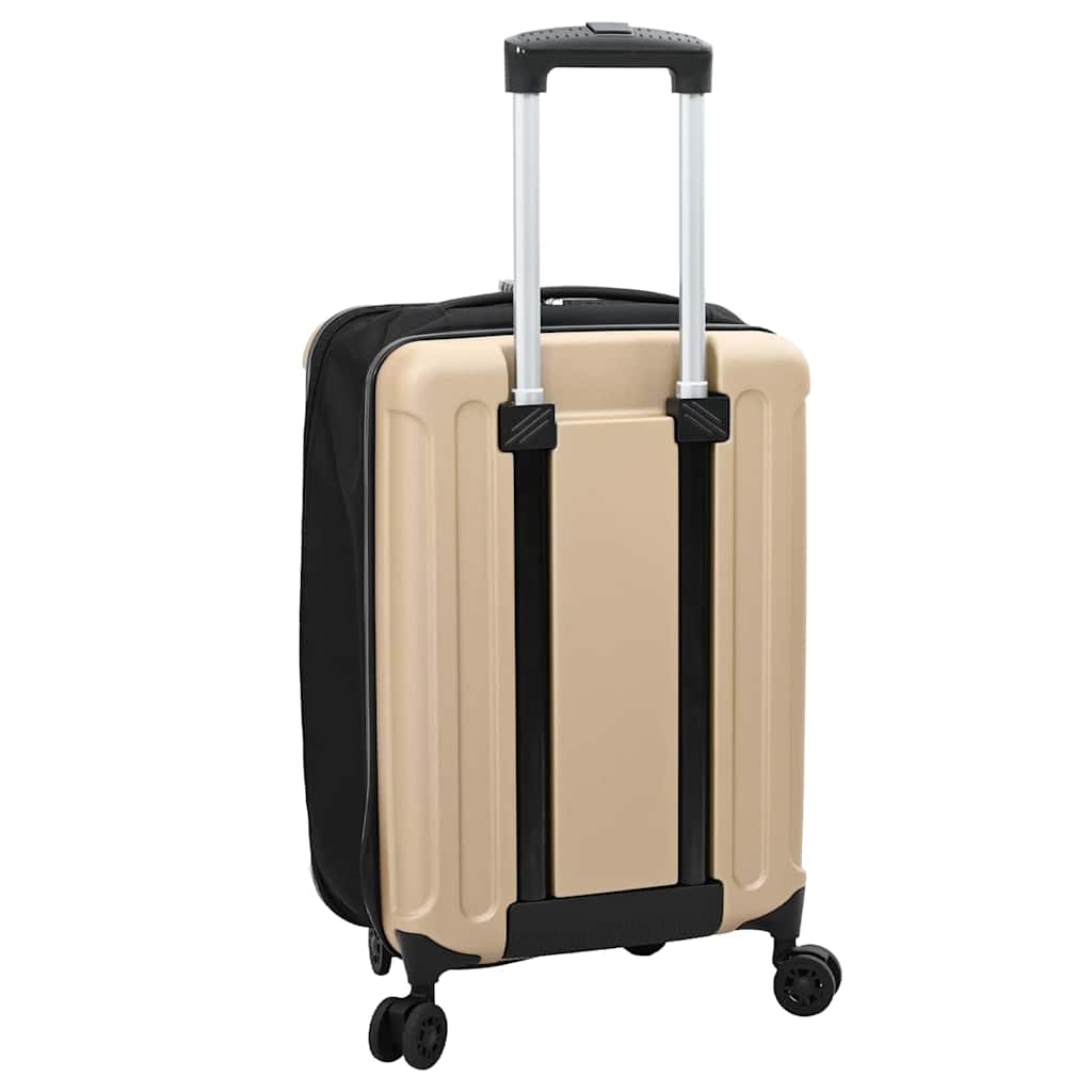 Kuffert med lås champagnefarvet 34 x 23 x 55.5 cm ABS Plastik