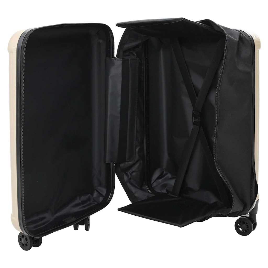 Kuffert med lås champagnefarvet 34 x 23 x 55.5 cm ABS Plastik