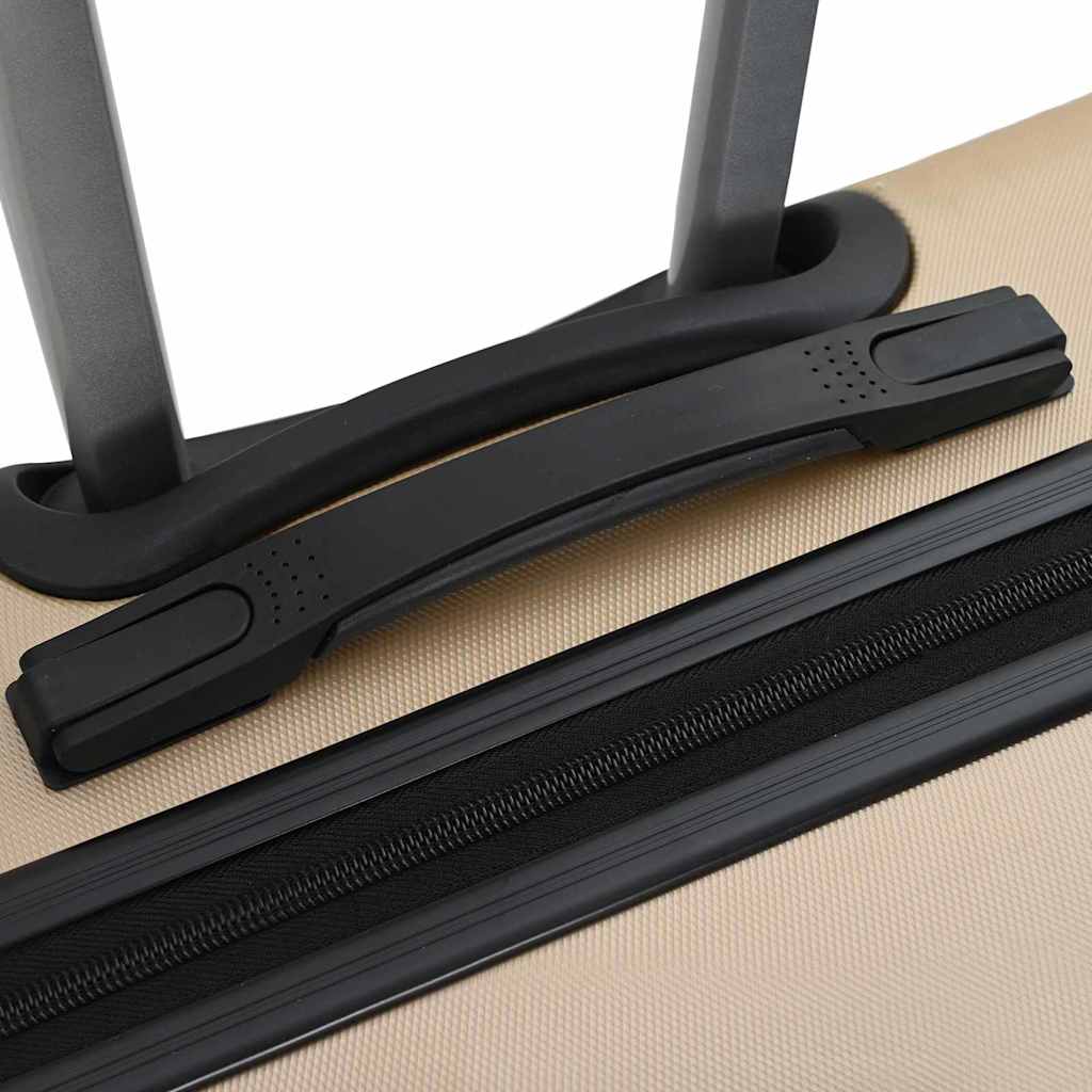Kuffert 3 stk. champagnefarvet 50 x 31 x 78 cm ABS Plastik