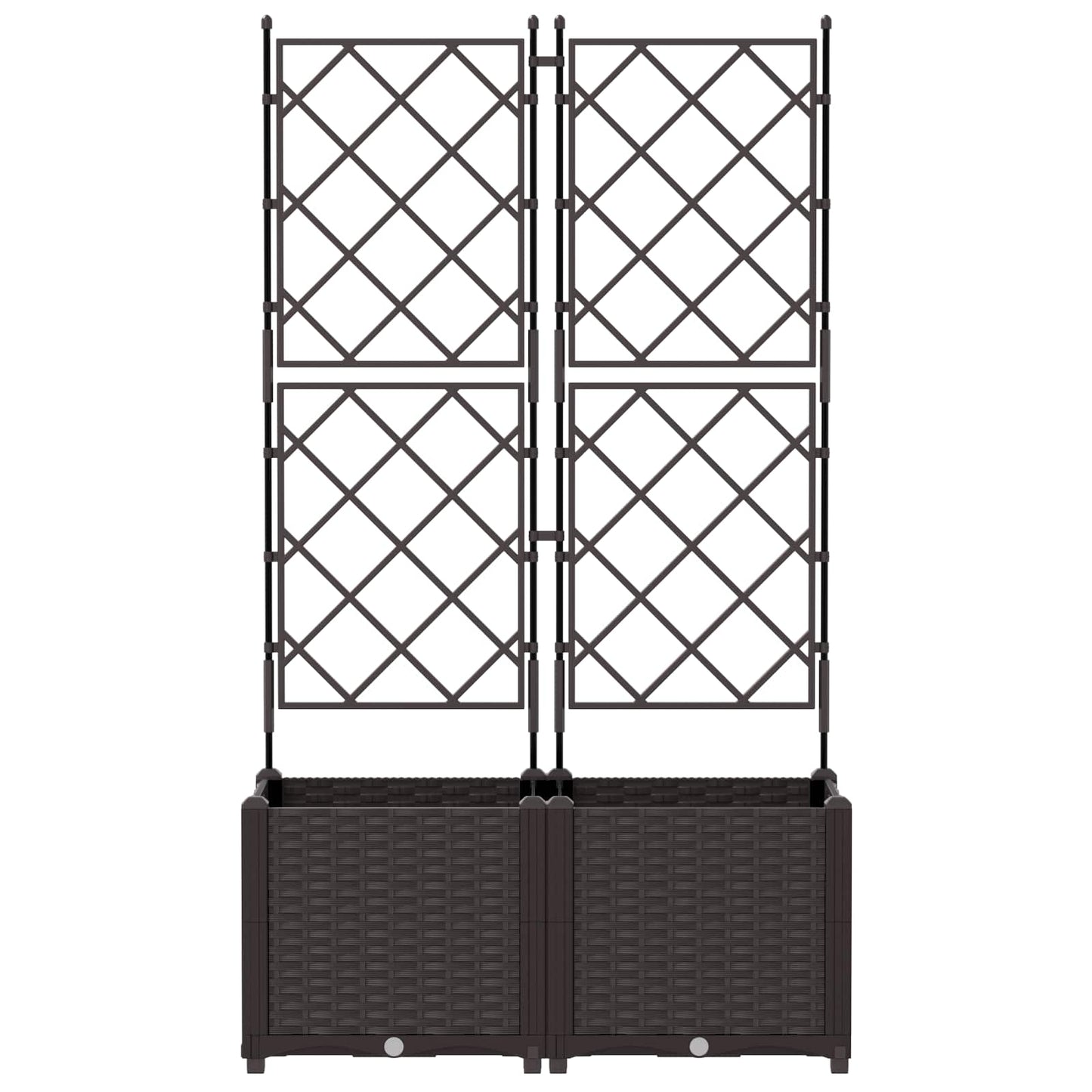 Have Blomsterkrukke 2 stk. Brun 80 x 40 x 143 cm PP