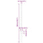 Indlejret hegnspost 11 pcs Sølv 120 cm Pulverlakeret stål