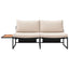 Havemøbelsofa med pude Gråbrun 200,5 x 70 x 85,5 cm Stål
