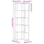 Bogreol 5 niveauer 50 x 50 x 179 cm Sort eg