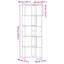 Bogreol 5 niveauer 50 x 50 x 179 cm Sort eg