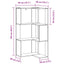 Bogreol 3 niveauer 50 x 50 x 102 cm Sort eg