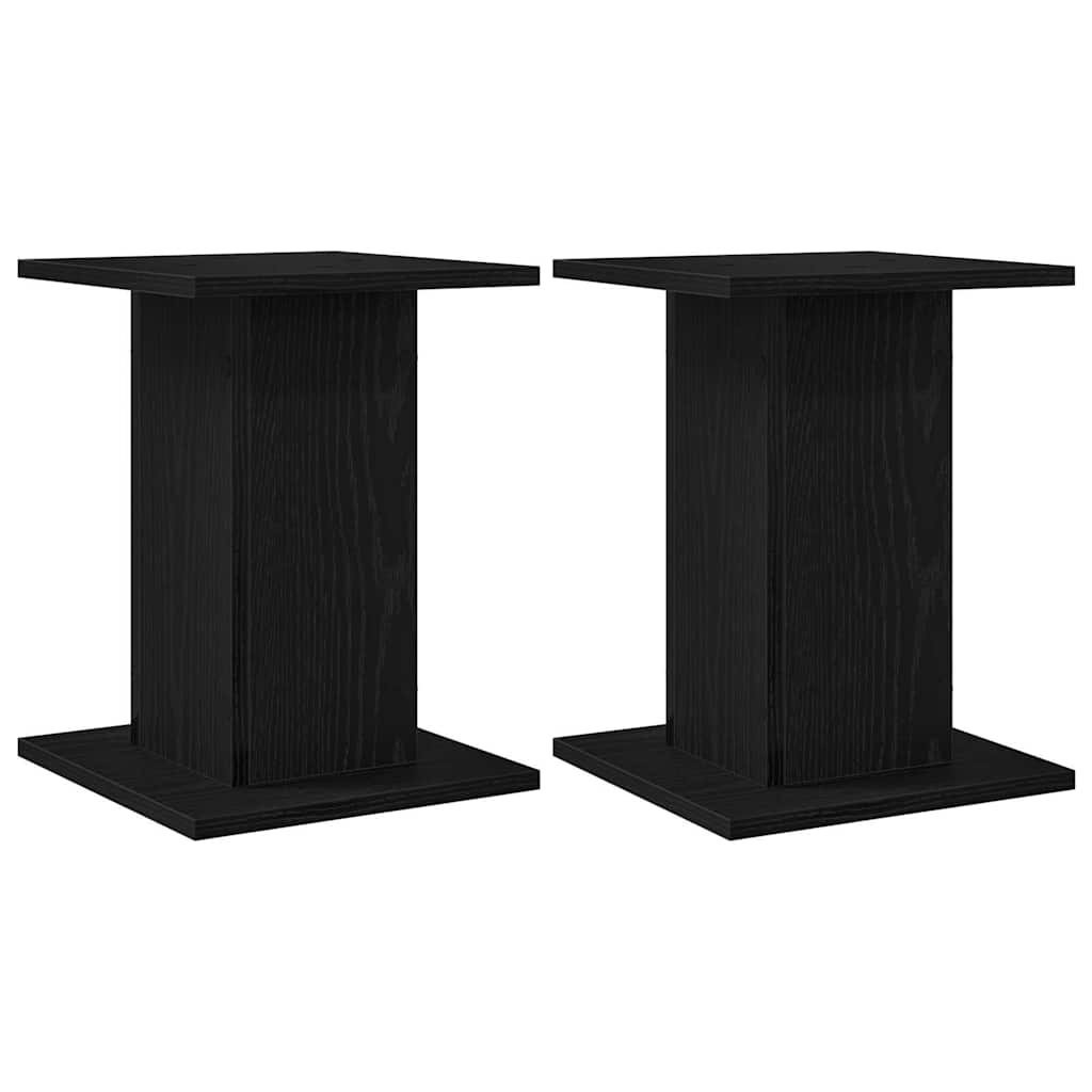 Højtaler Stativer 2 pcs Sort eg 30 x 30 x 40 cm Konstrueret træ
