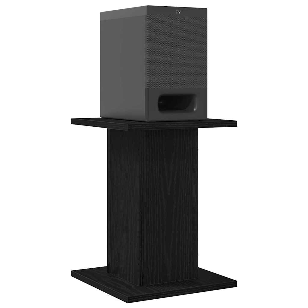 Højtaler Stativer 2 pcs Sort eg 30 x 30 x 40 cm Konstrueret træ