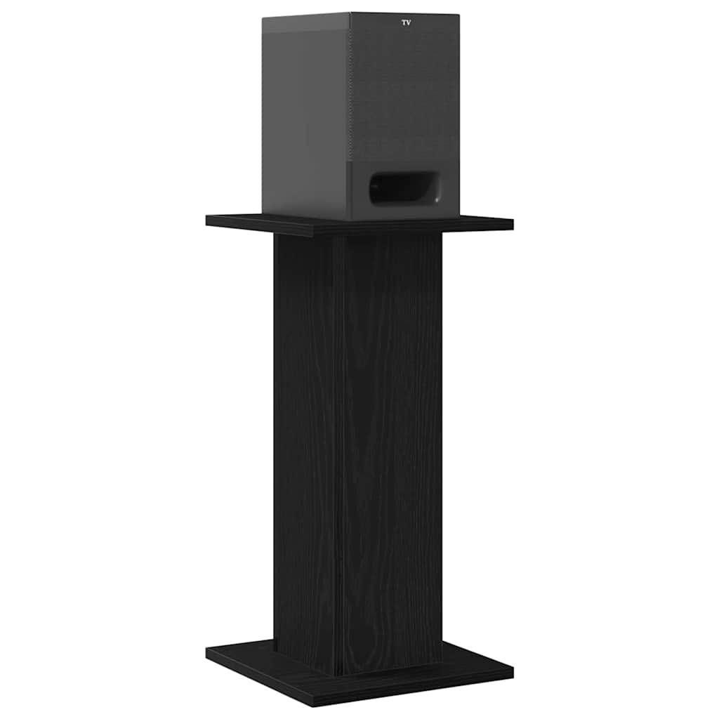 Højtaler Stativer 2 pcs Sort eg 30 x 30 x 60 cm Konstrueret træ