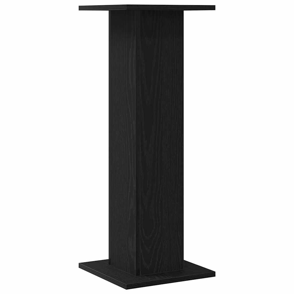Højtaler Stativer 2 pcs Sort eg 30 x 30 x 80 cm Konstrueret træ