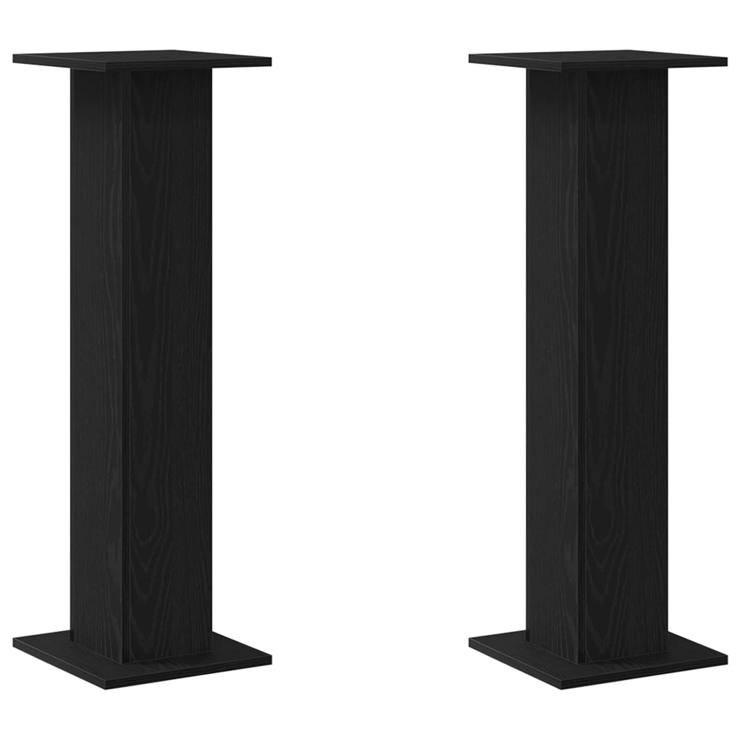 Højtaler Stativer 2 pcs Sort eg 30 x 30 x 95 cm Konstrueret træ