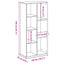 Bogreol Sort eg 50 x 25 x 102 cm