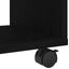 Endebord med hylde Sort eg 72 x 33 x 42,5 cm Konstrueret træ