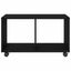 Endebord med hylde Sort eg 72 x 33 x 42,5 cm Konstrueret træ