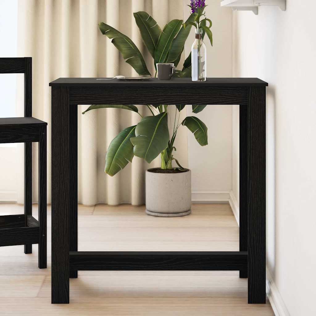 Barbord 102 x 50 x 103.5 cm Konstrueret træ Sort eg Rektangulær