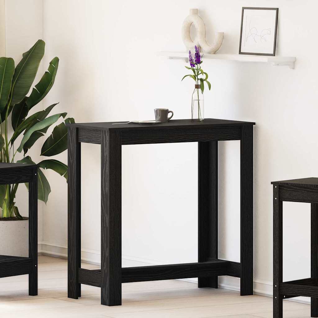 Barbord 102 x 50 x 103.5 cm Konstrueret træ Sort eg Rektangulær