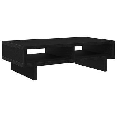 skærmholder 50x27x15 cm konstrueret træ sort egetræsfarve