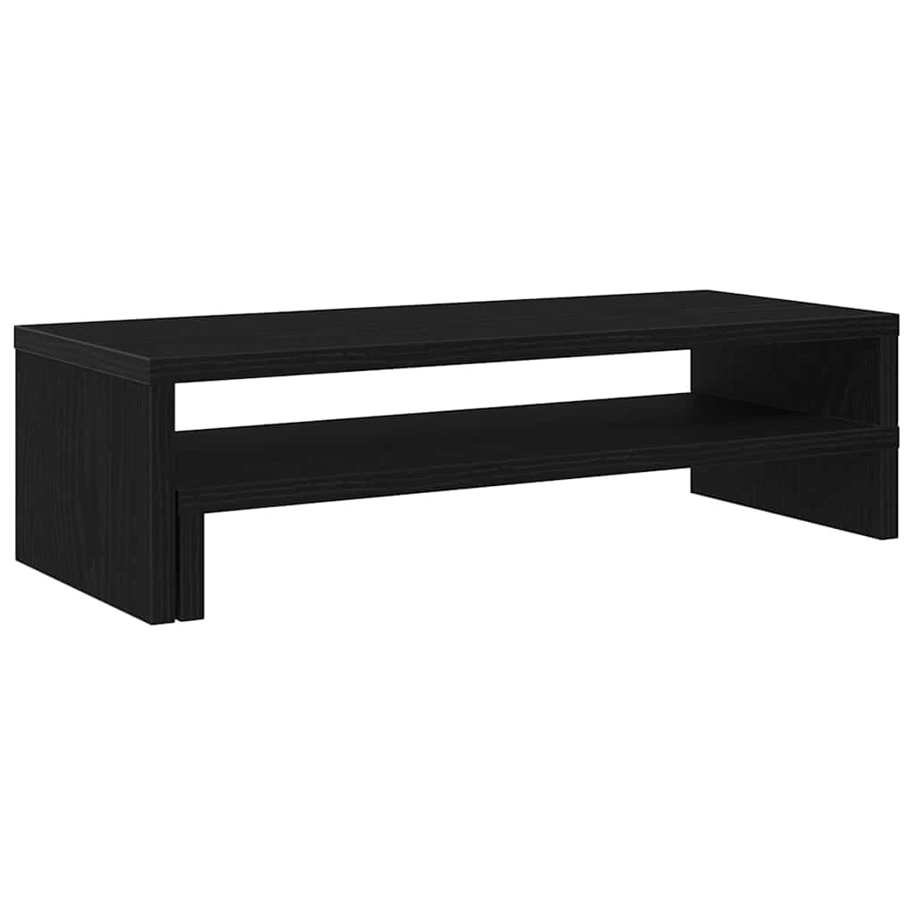 skærmholder 54x22x15 cm konstrueret træ sort egetræsfarve