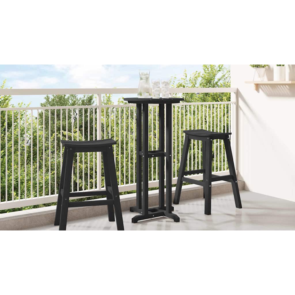 Barbord Sort 55 x 55 x 107 cm Polyethylen billede
