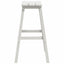 Barbænk 2 pcs Hvid 52 x 43 x 73,5 cm HDPE
