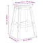 Barbænk 2 pcs Hvid 52 x 43 x 73,5 cm HDPE