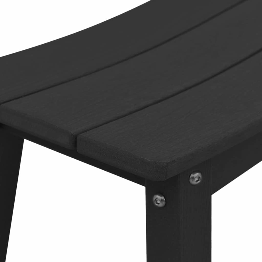 Barbænk 2 pcs Sort 52 x 43 x 73,5 cm HDPE