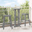 Barbænk 2 pcs Lysegrå 52 x 43 x 73,5 cm HDPE
