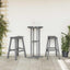 Barbænk 2 pcs Lysegrå 52 x 43 x 73,5 cm HDPE