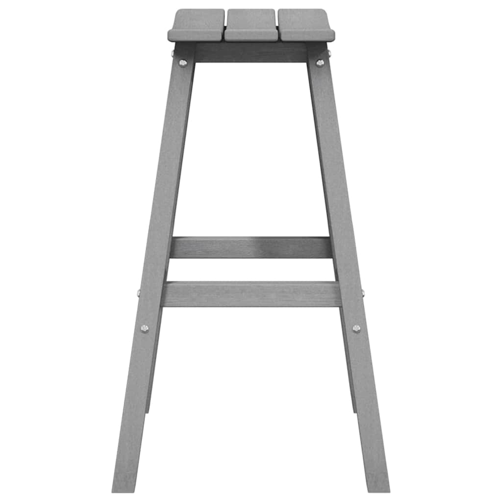 Barbænk 2 pcs Lysegrå 52 x 43 x 73,5 cm HDPE