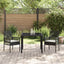 Have Spisebordssæt 3 pcs Sort polyrattan