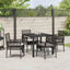 Have Spisebordssæt 5 pcs Sort polyrattan