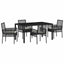 Have Spisebordssæt 5 pcs Sort polyrattan