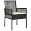 Have Spisebordssæt 5 pcs Sort polyrattan