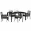 Have Spisebordssæt 5 pcs Sort polyrattan