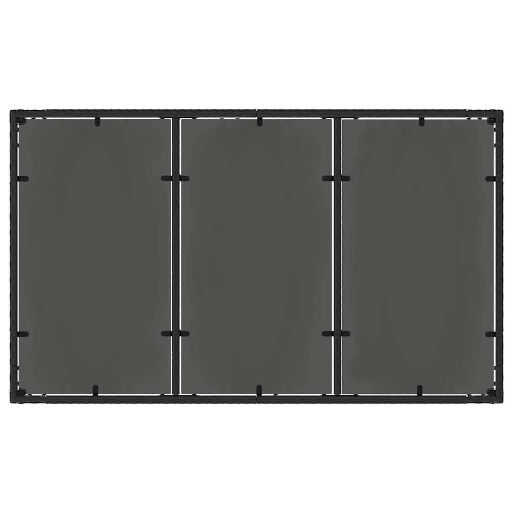 Have Spisebordssæt 5 pcs Sort polyrattan